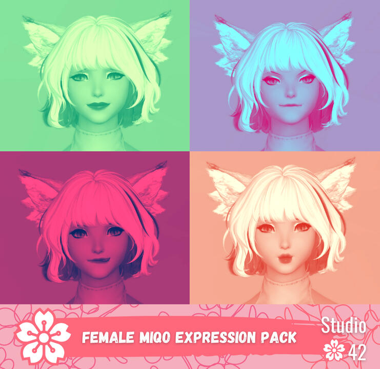 Miqo&#39;te (F) Expression Pack